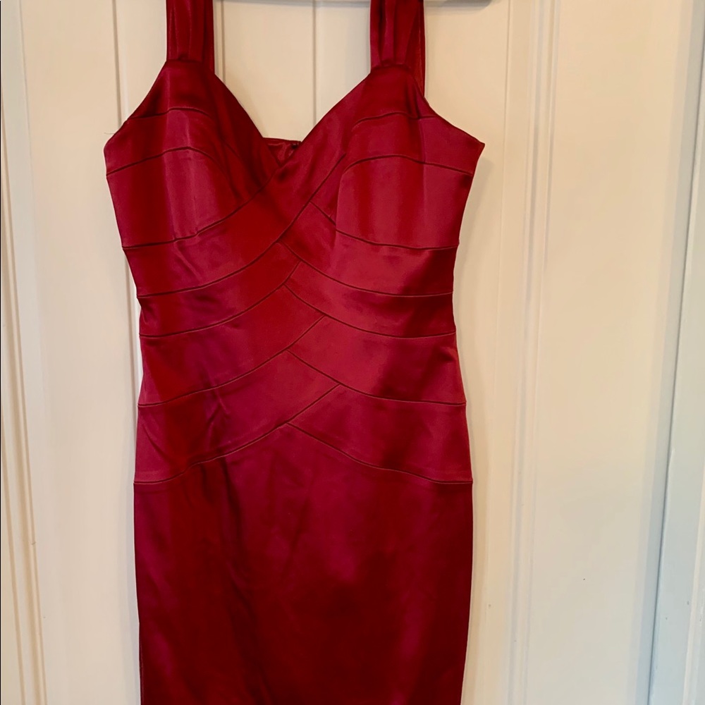Deep red sweetheart dress